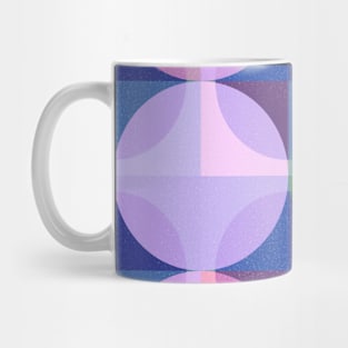 Distressed Mid Mod Diamond Pattern Purple Blue Mug